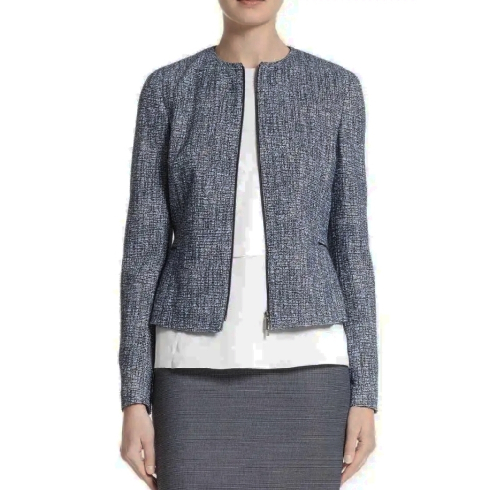 Boss Hugo Boss Karonita Collarless Tweed Blazer
